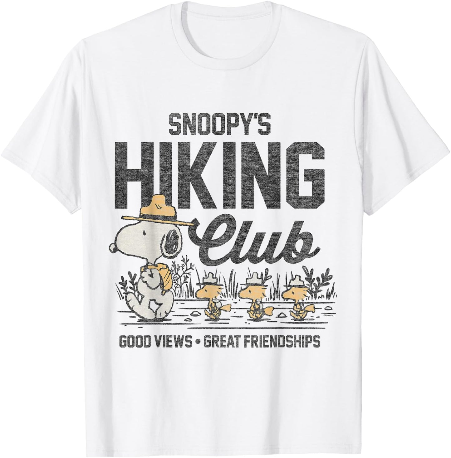 Peanuts - Snoopy's Hiking Club T-Shirt - T-Shirt | White