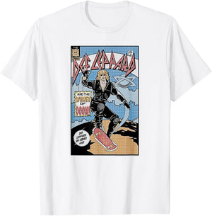 Def Leppard - Comic T-Shirt - T-Shirt | White