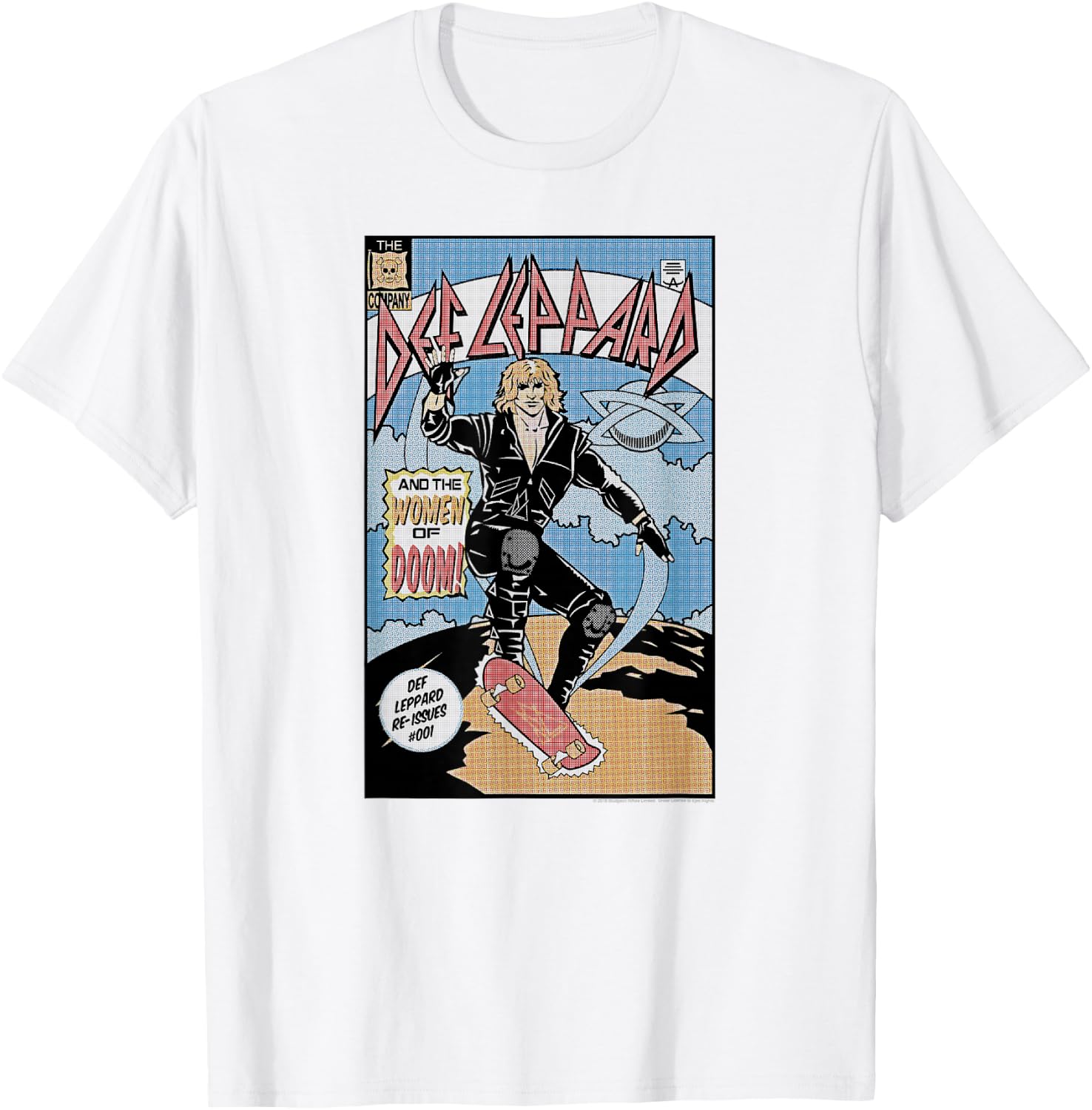 Def Leppard - Comic T-Shirt - T-Shirt | White