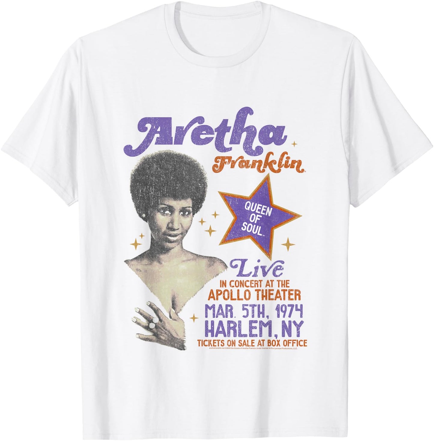 Aretha Franklin Harlem T-Shirt - T-Shirt | White