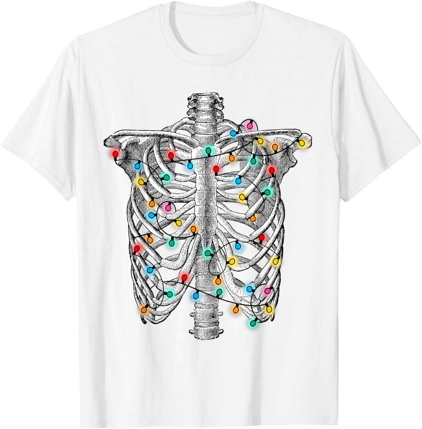 Holiday Skeleton, Medical Christmas, Doctor & Nurse hospital T-Shirt - T-Shirt | White