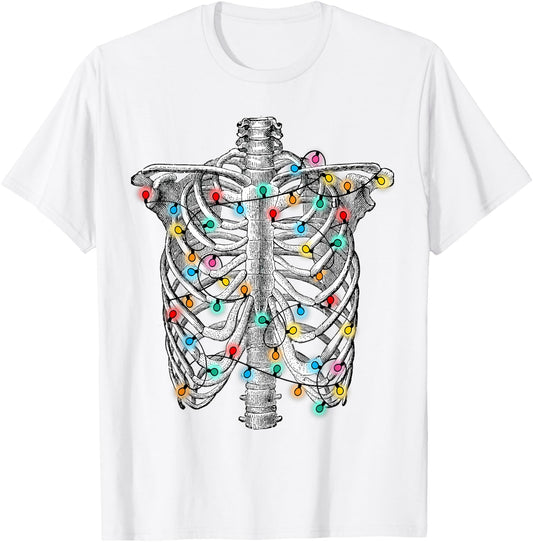Holiday Skeleton, Medical Christmas, Doctor & Nurse hospital T-Shirt - T-Shirt | White