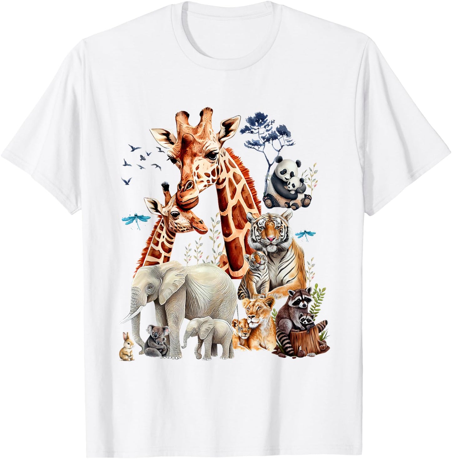 Jungle Animal Wildlife Safari Forest Zoo Theme Wild Animals T-Shirt - T-Shirt | White