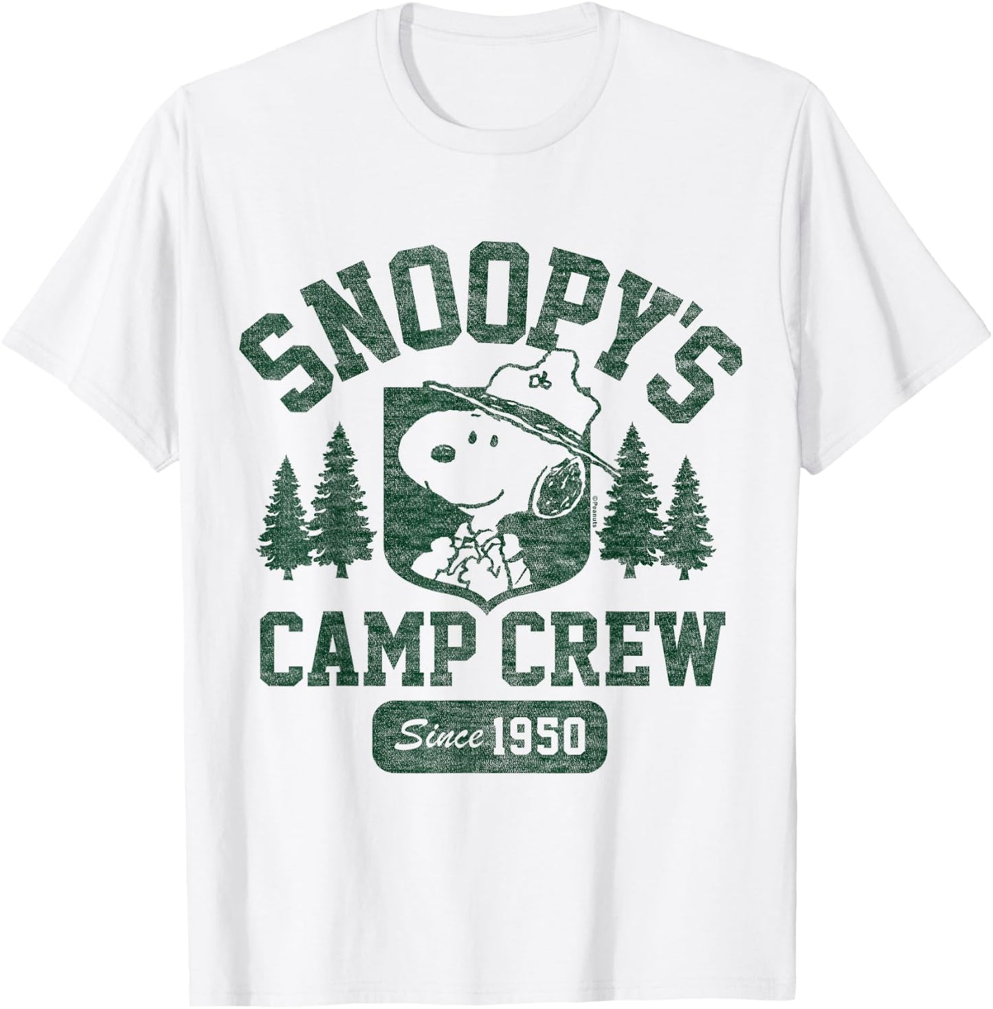Peanuts - Snoopy's Camp Crew T-Shirt - T-Shirt | White