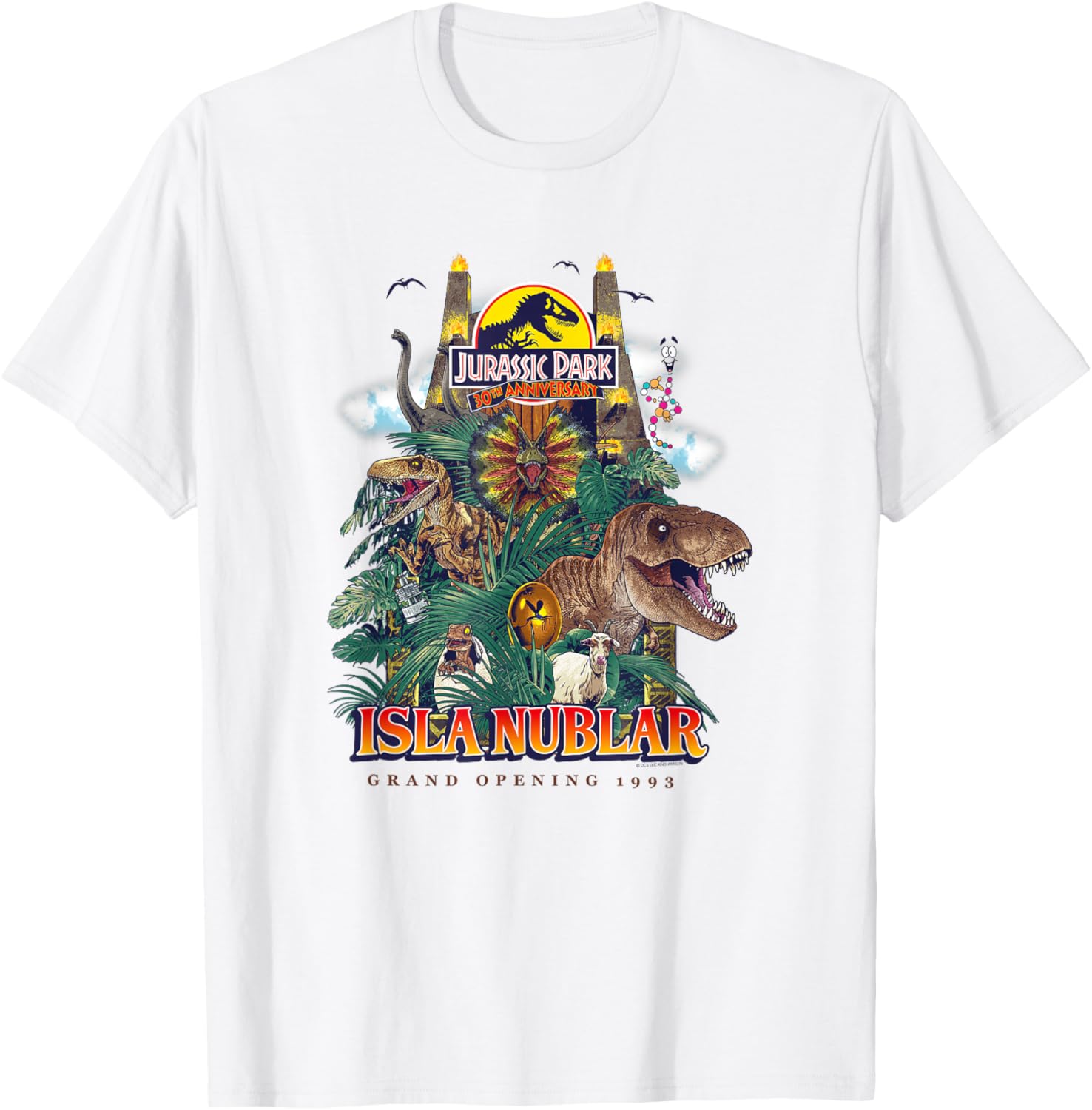 Jurassic Park 30th Anniversary Grand Opening T-Shirt - T-Shirt | White
