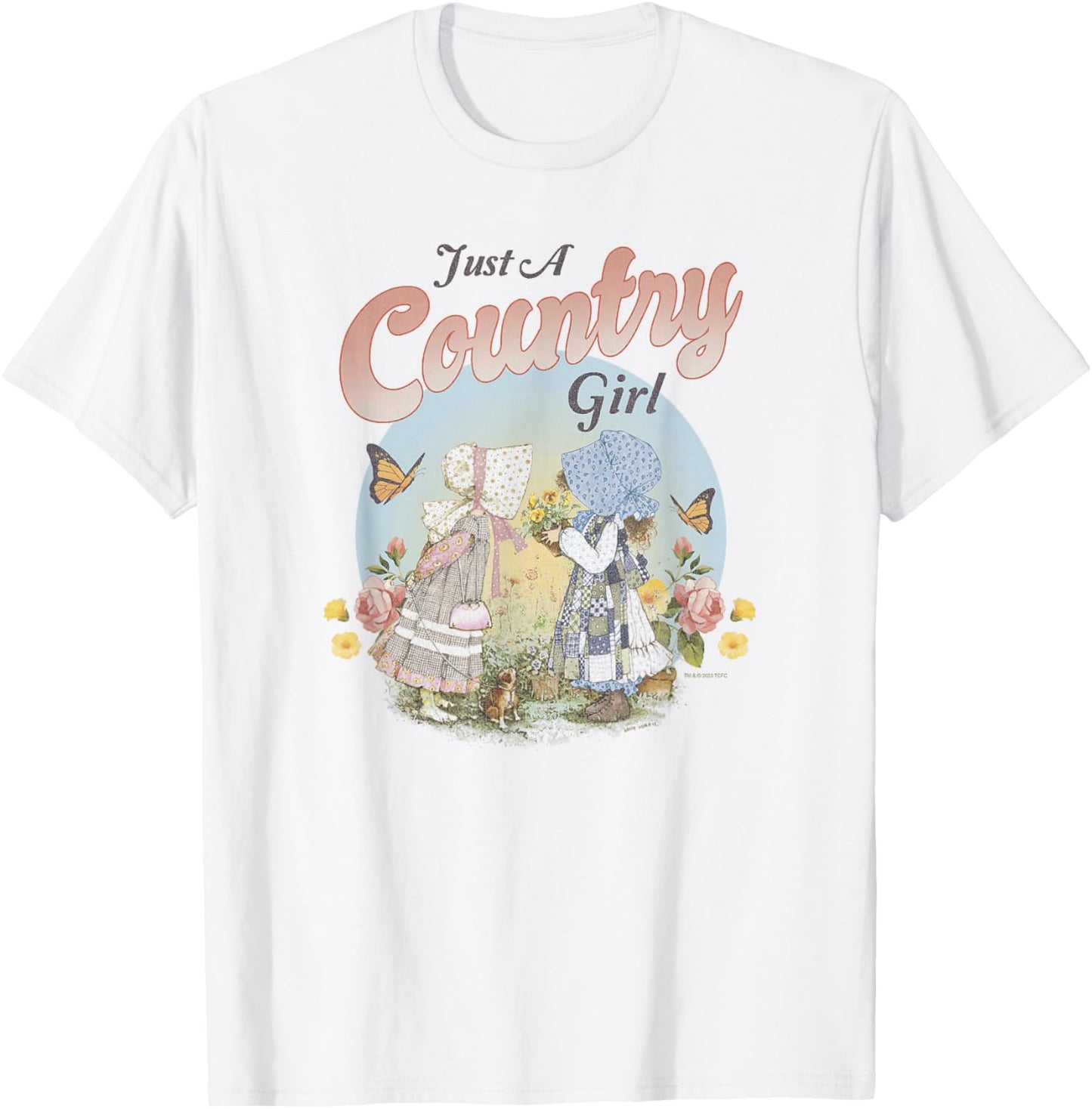Holly Hobbie Just A County Girl Cute Spring Vintage Logo T-Shirt - T-Shirt | White