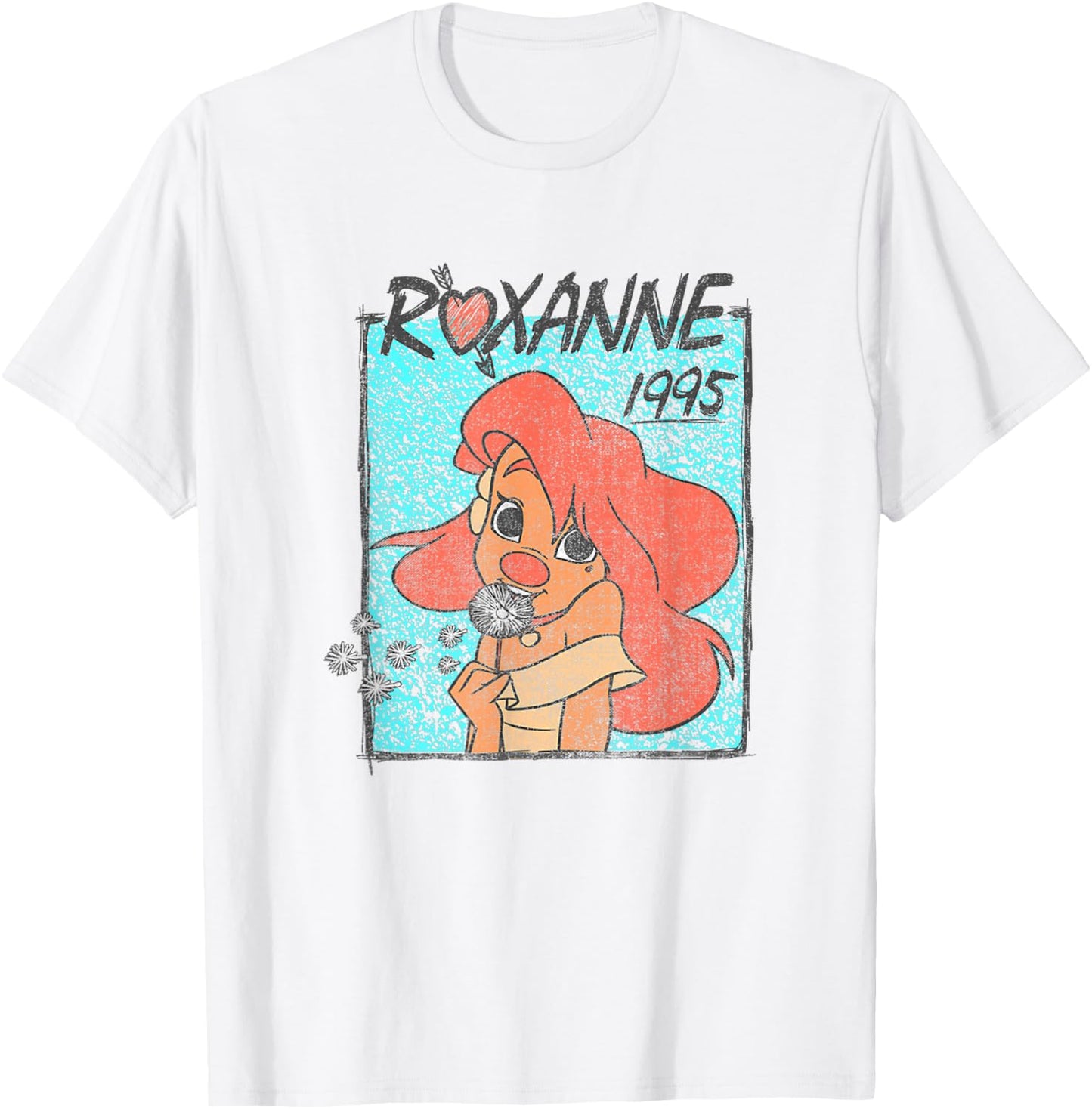 Disney A Goofy Movie 1995 Roxanne Dandelions Retro Portrait T-Shirt - T-Shirt | White