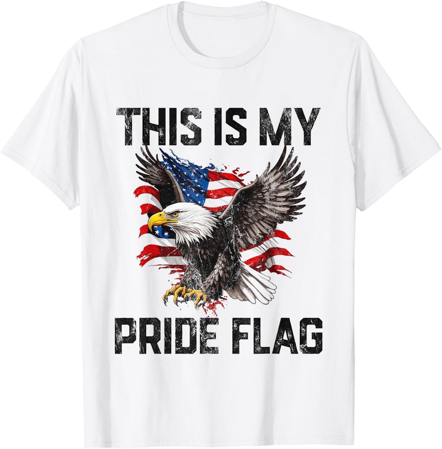This Is My Pride Flag USA American 4th of July Patriotic T-Shirt - T-Shirt | White