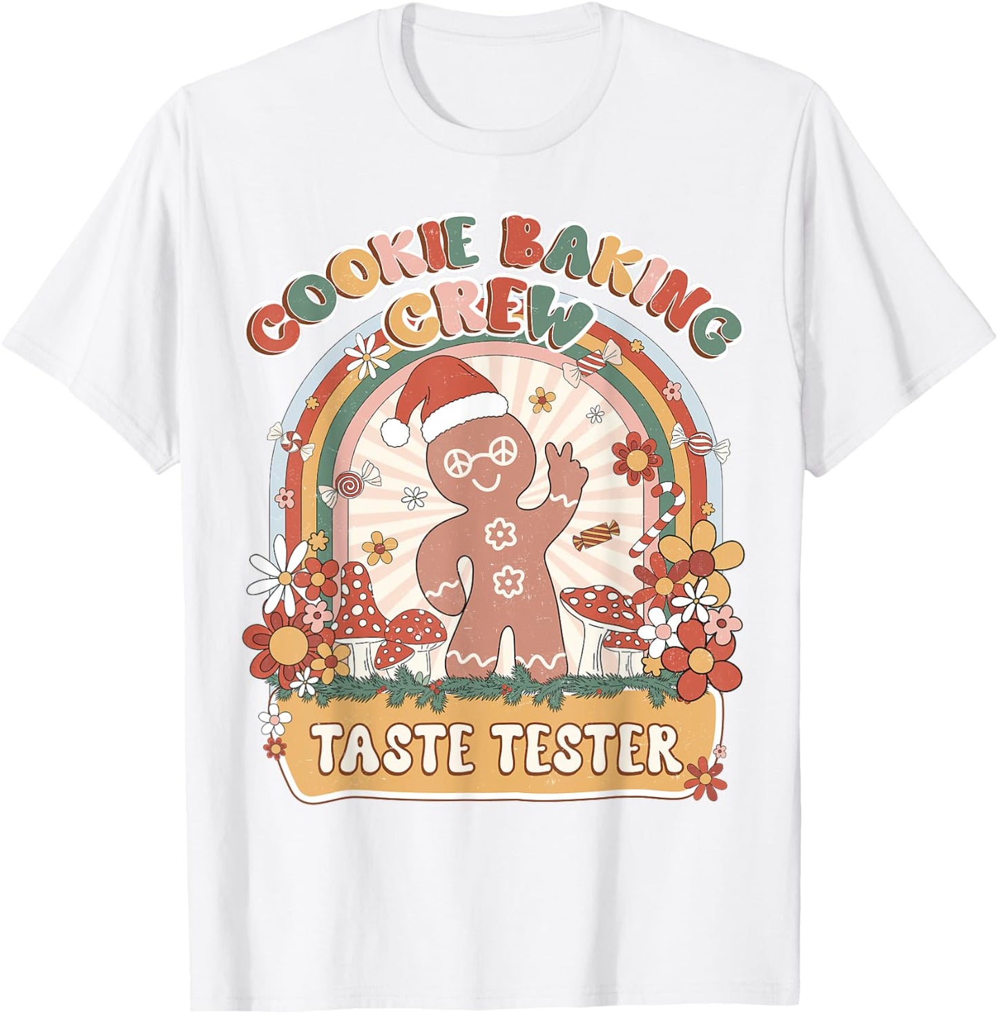 Taste Tester Cookie Baking Crew Retro Groovy Matching Family T-Shirt - T-Shirt | White