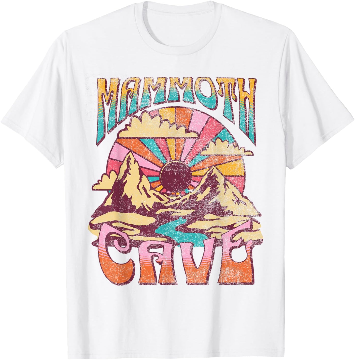 Mammoth Cave Kentucky Nature Hiking Mountains Outdoors Retro T-Shirt - T-Shirt | White