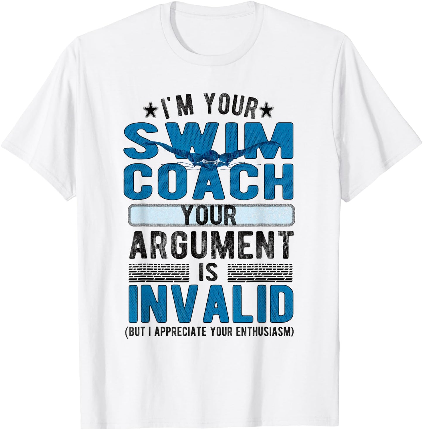 Funny Swim Coach Swimming Coach T-Shirt - T-Shirt | White