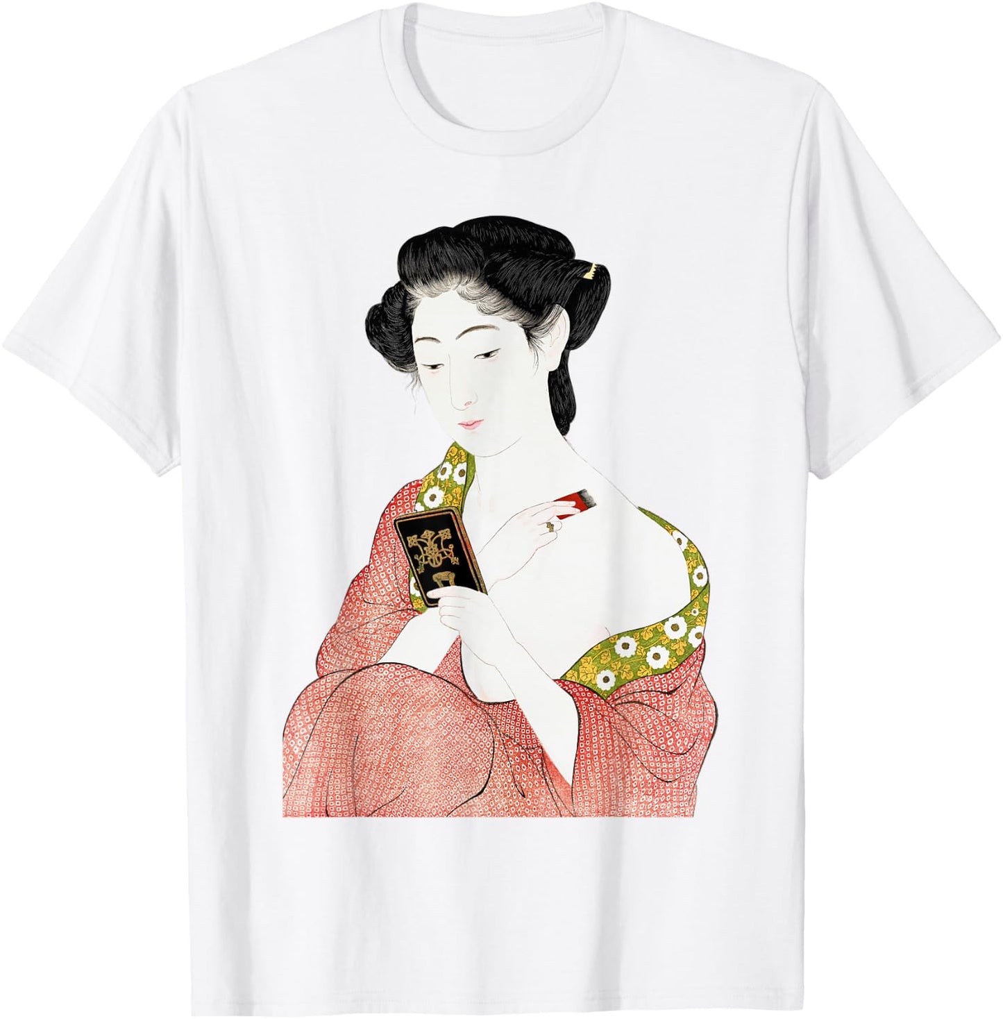 Japanese Woman Geisha Shin-hanga Ukiyo-e Japanese painting T-Shirt - T-Shirt | White