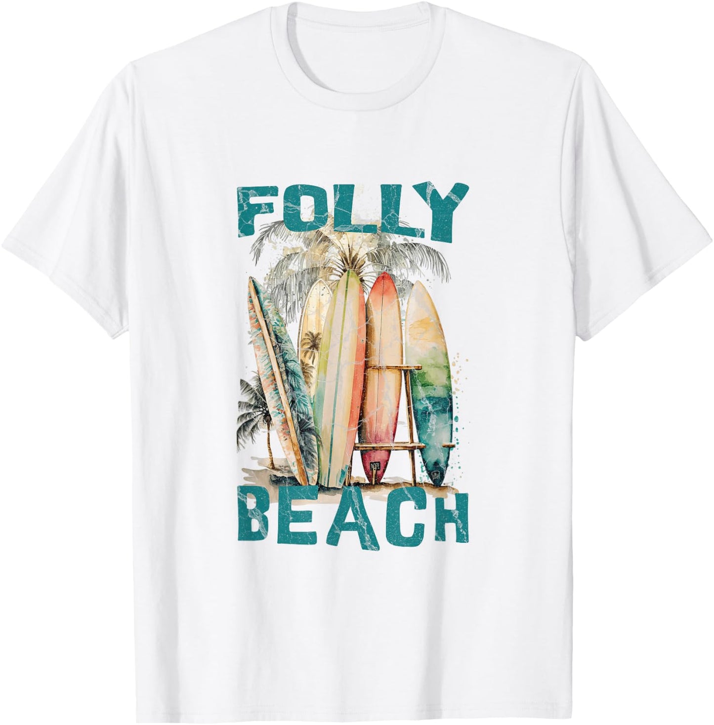 Folly Beach Men Women Girls Kids T-Shirt - T-Shirt | White
