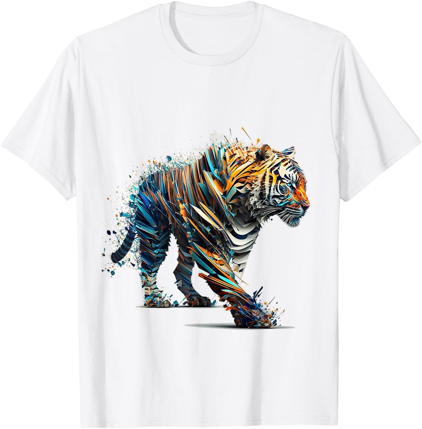 Tiger art colourful tiger motif animal tiger T-Shirt - T-Shirt | White