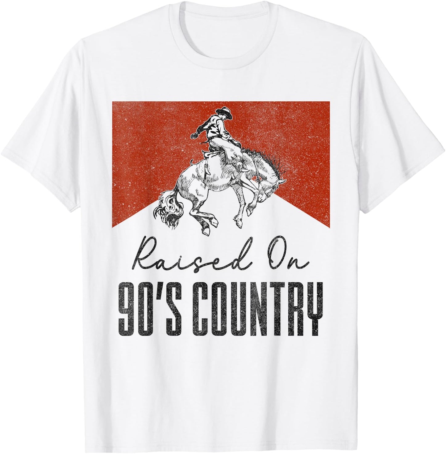 Raised On 90's Country Music Vintage Western Cowgirls T-Shirt - T-Shirt | White