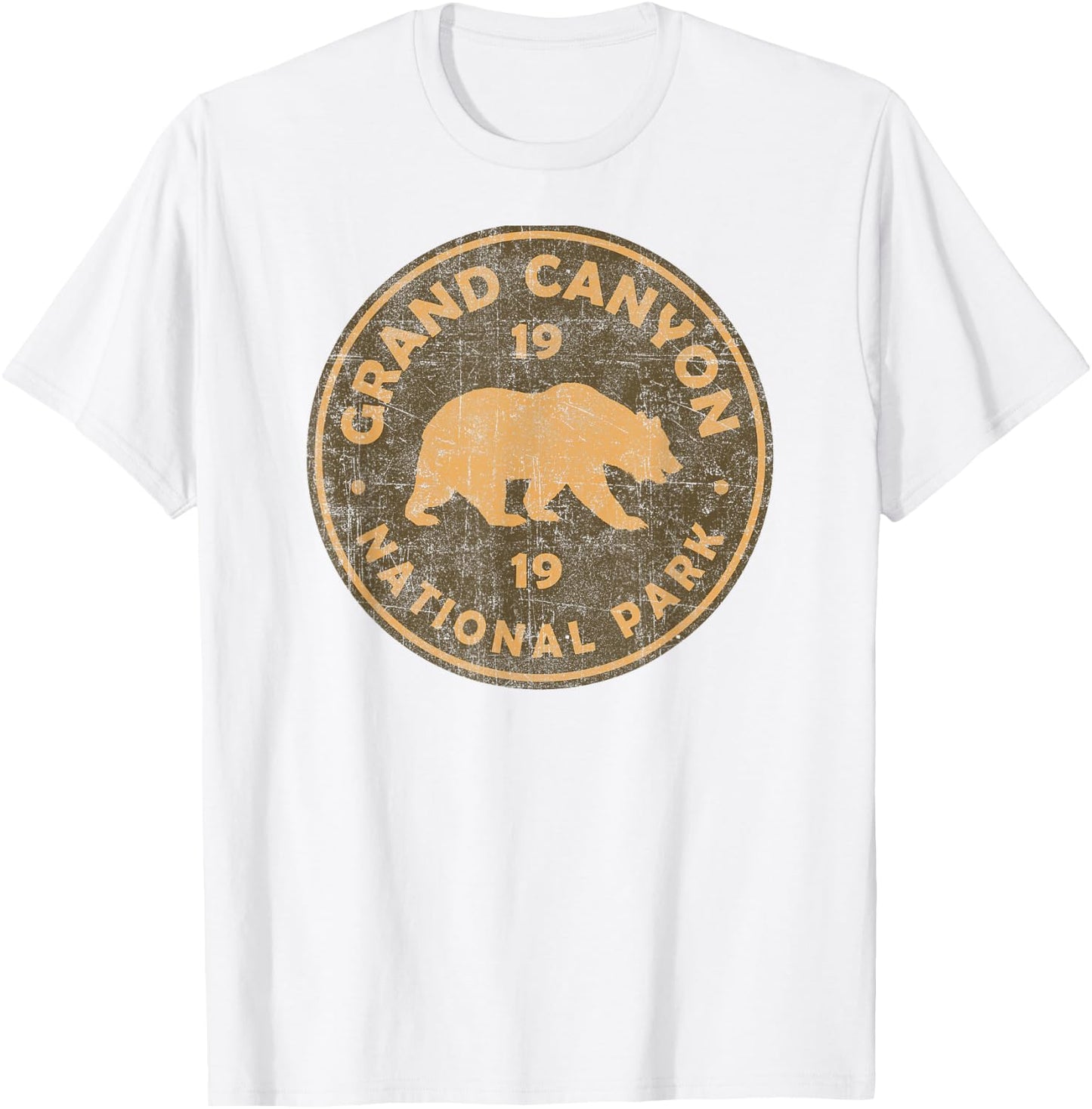 Retro Grand Canyon National Park Arizona Men Kids Hiking T-Shirt - T-Shirt | White