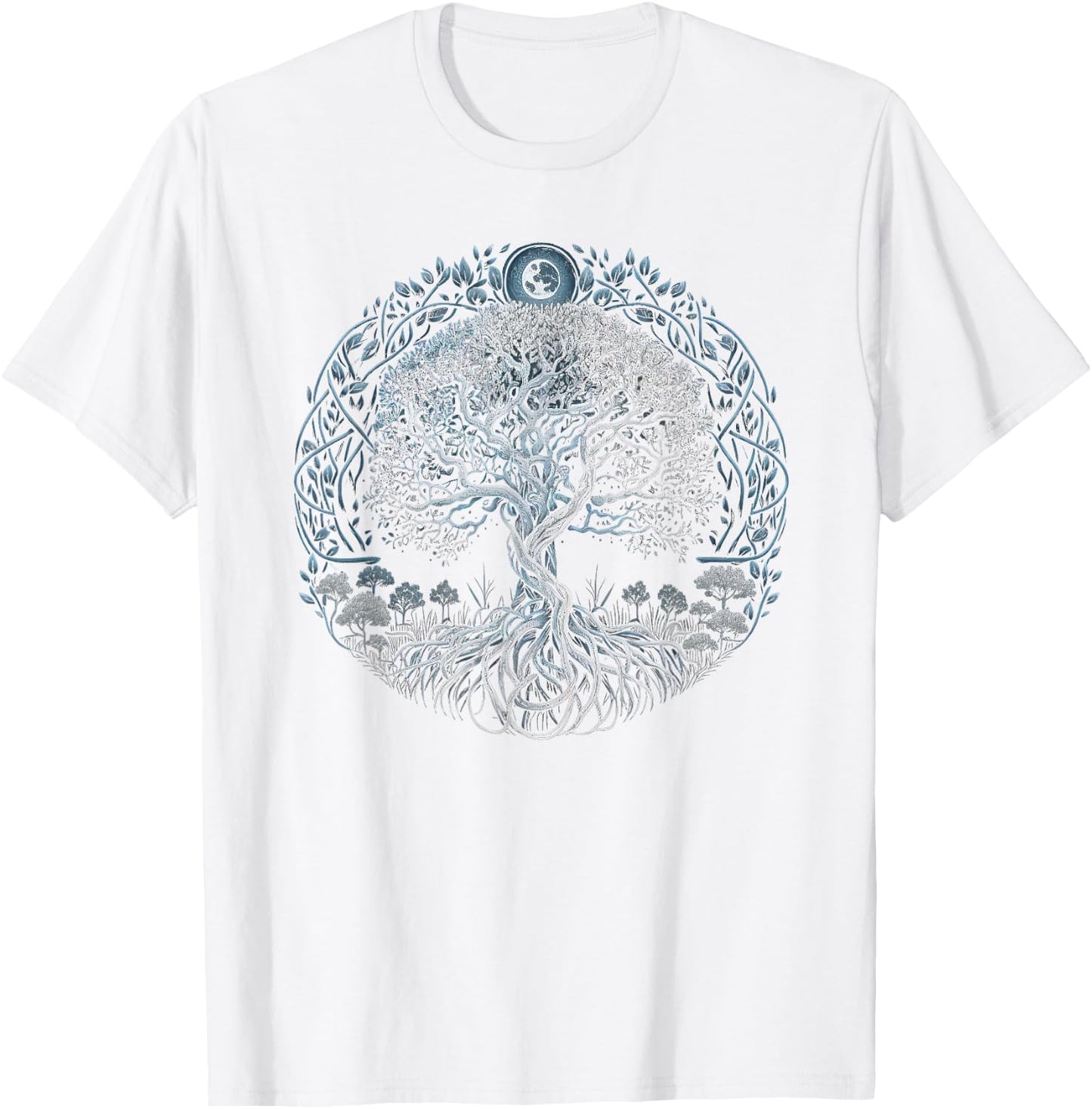 Tree of Life Yggdrasil Viking Midgard Thor Walhalla T-Shirt - T-Shirt | White