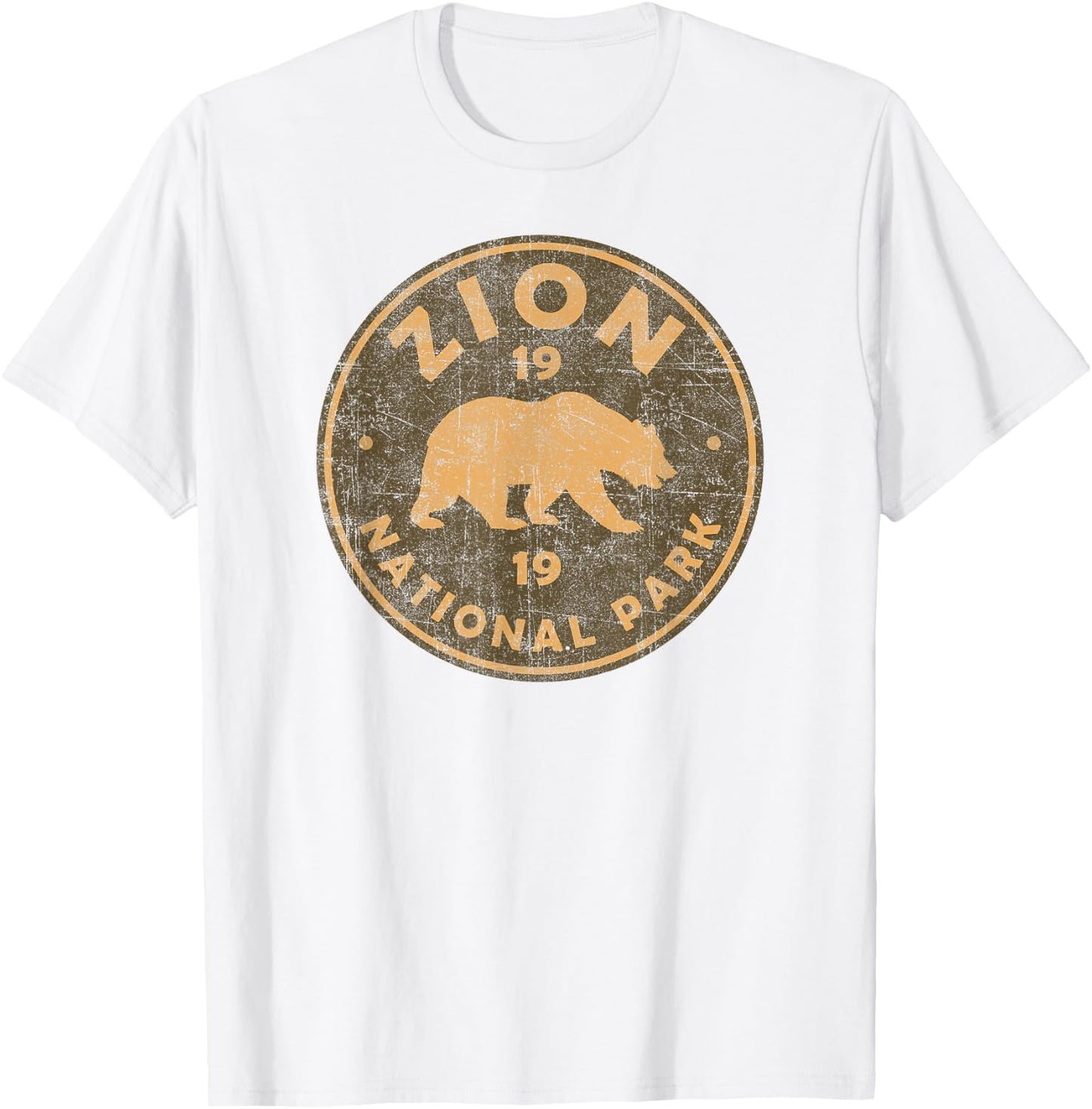 Retro Zion National Park Utah Women Men Kids Hiking Souvenir T-Shirt - T-Shirt | White