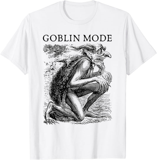 Goblin Mode Goblincore Vintage Aesthetic Funny Off Day T-Shirt - T-Shirt | White