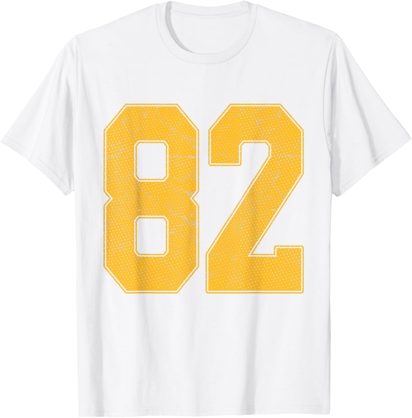 Number 82 Numbered Uniform Sports Team Jersey 82nd Birthday T-Shirt - T-Shirt | White