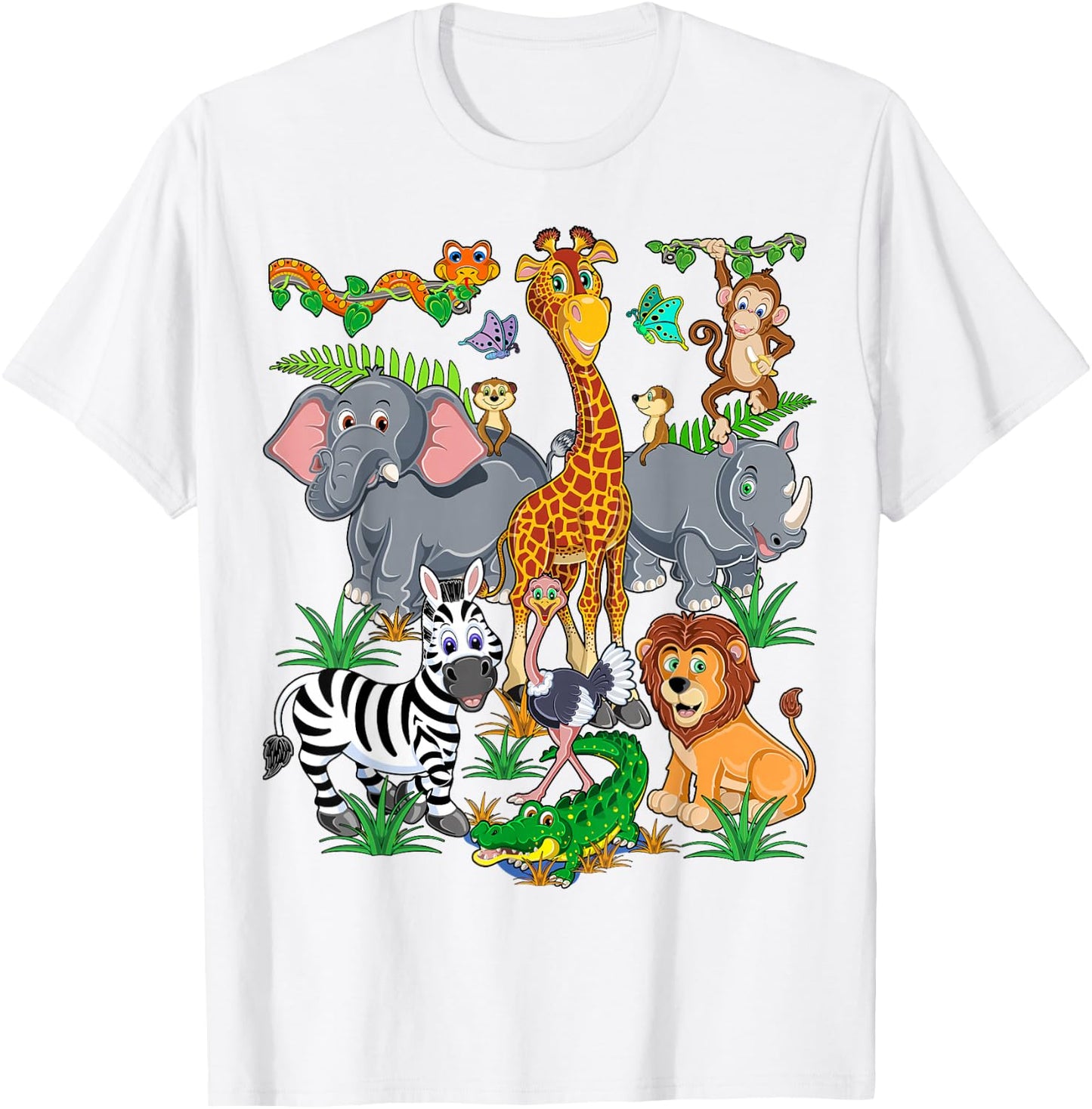 Cute Zoo Animal for Kids Day At The Zoo-Kids Safari Birthday T-Shirt - T-Shirt | White