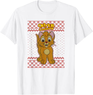 Disney Oliver & Company Christmas Oliver Ugly Sweater Style T-Shirt - T-Shirt | White