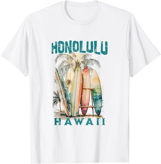 Honolulu Hawaii T-Shirt - T-Shirt | White