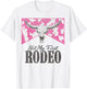 Leopard Bull Skull Western Life Country Not My First Rodeo T-Shirt - T-Shirt | White