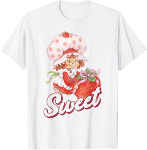 Strawberry Shortcake Vintage Sweet Portrait T-Shirt - T-Shirt | White