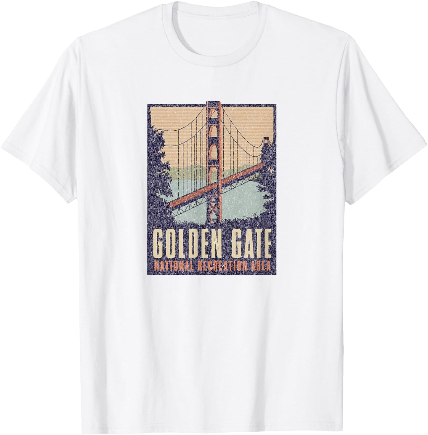 Golden Gate National Recreation Area Bridge Vintage T-Shirt - T-Shirt | White