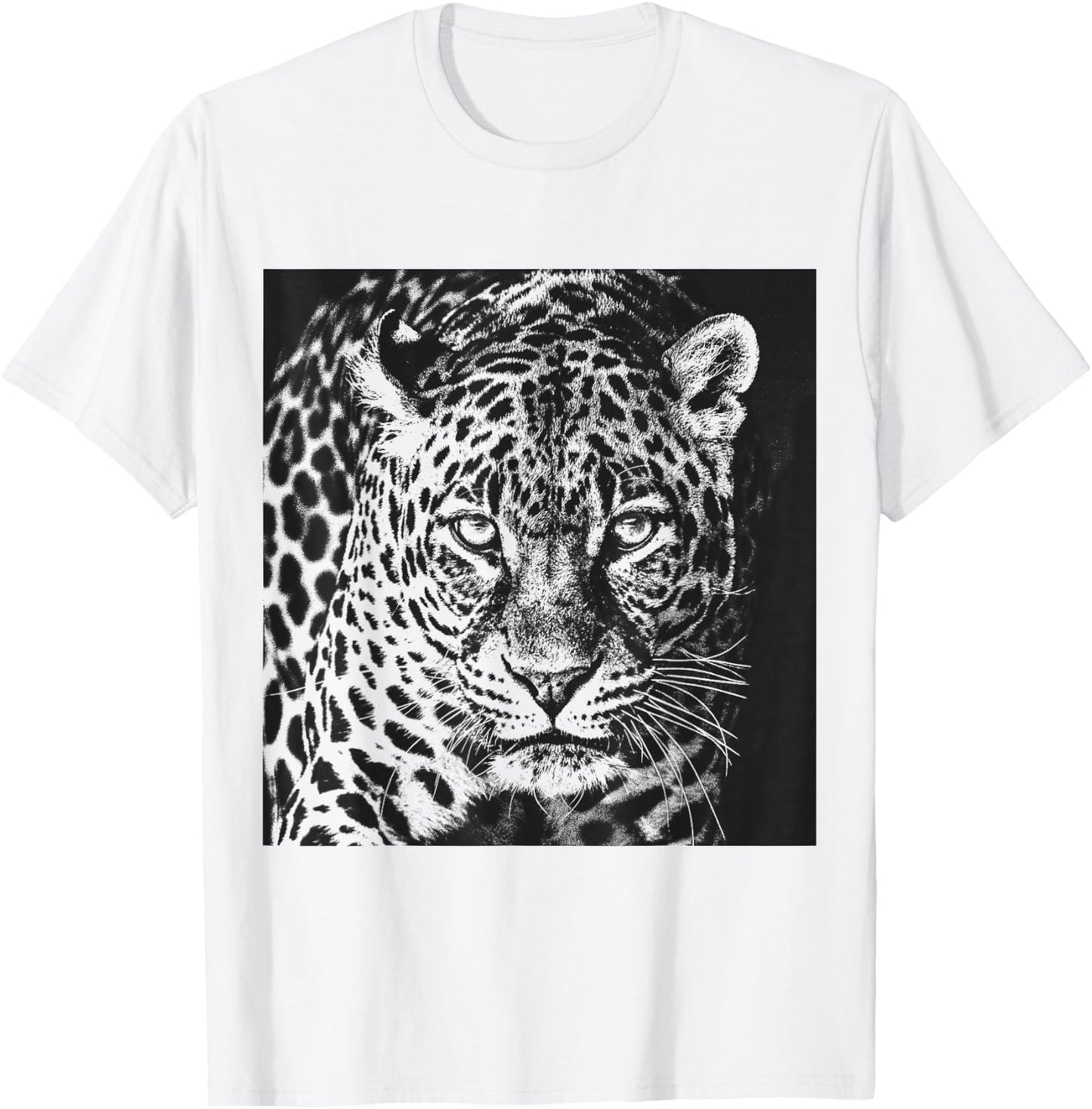 Snow Leopard Cheetah Jaguar Panther Cat Face Gift T-Shirt - T-Shirt | White