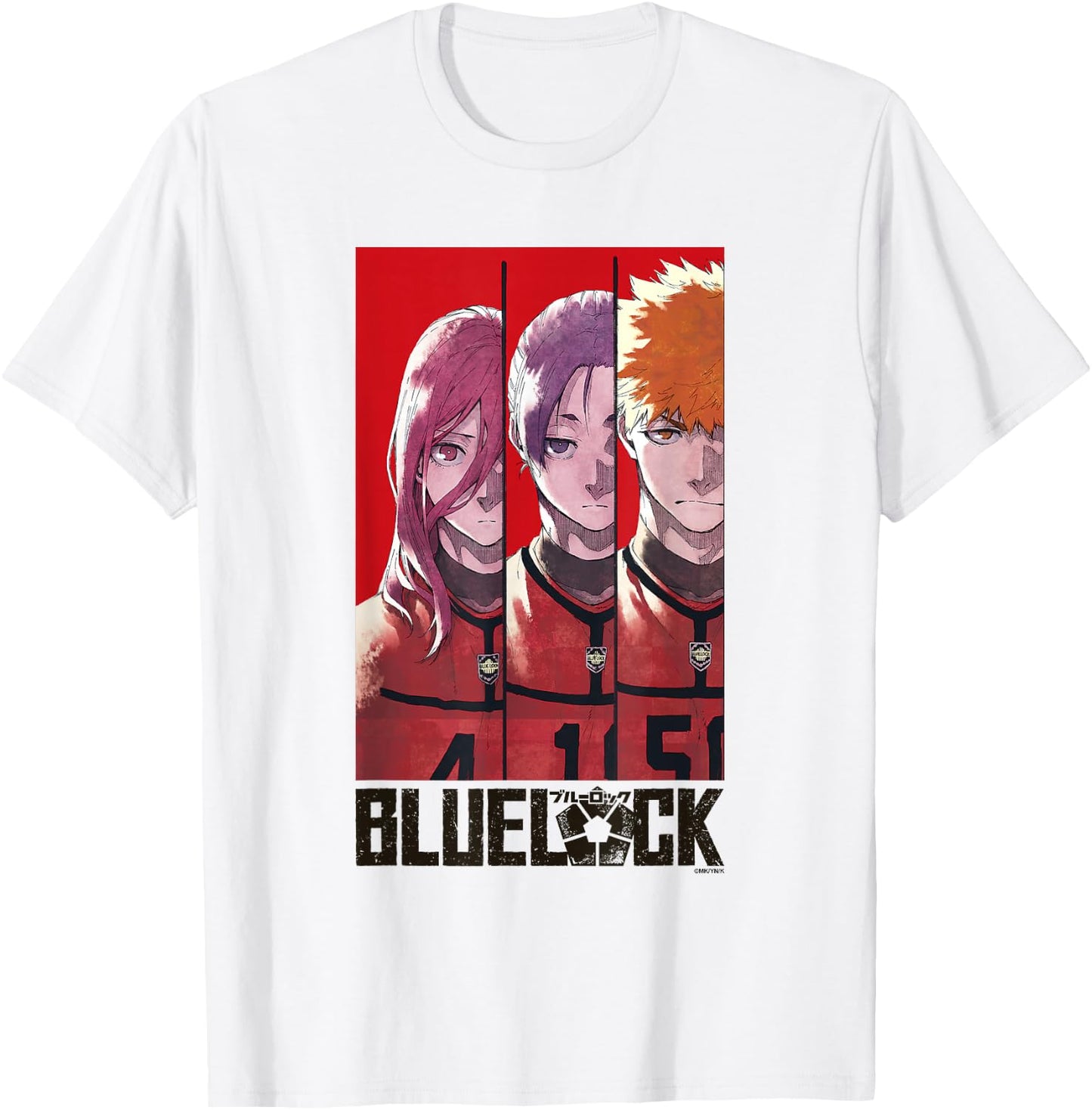 Blue Lock Chigiri Hyoma REO and Kunigami Split Epic Poster T-Shirt - T-Shirt | White