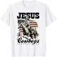 Country Jesus and Cowboys, Christian Cowgirl T-Shirt - T-Shirt | White