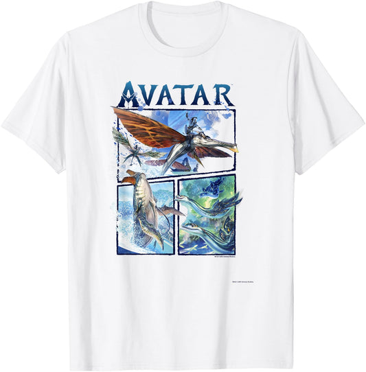 Avatar: The Way of Water Air And Sea Flight Panels T-Shirt - T-Shirt | White
