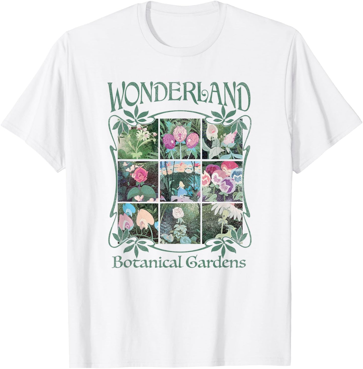 Disney Alice in Wonderland Botanical Gardens T-Shirt - T-Shirt | White
