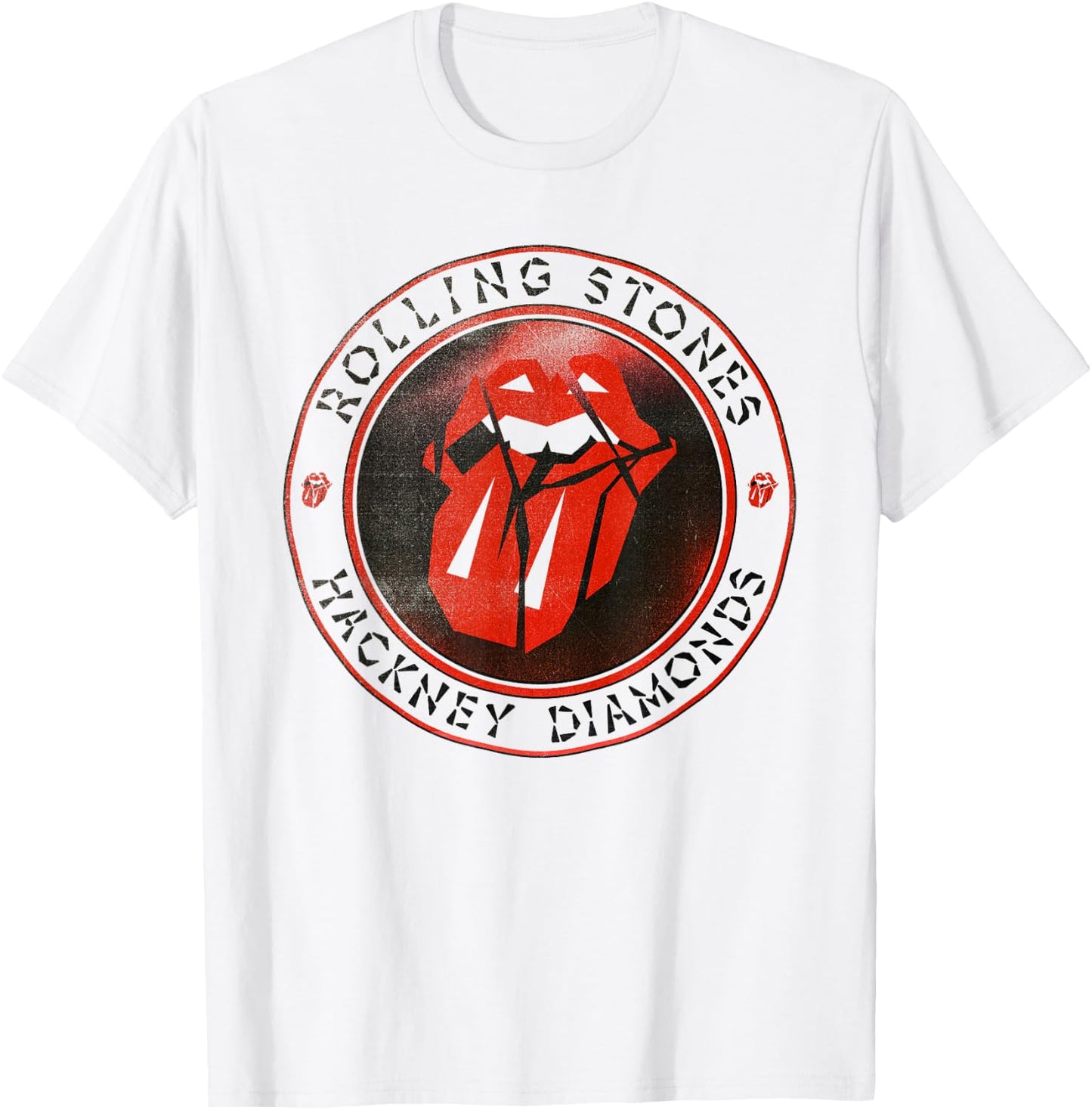 Official The Rolling Stones HD Circle Logo T-Shirt - T-Shirt | White