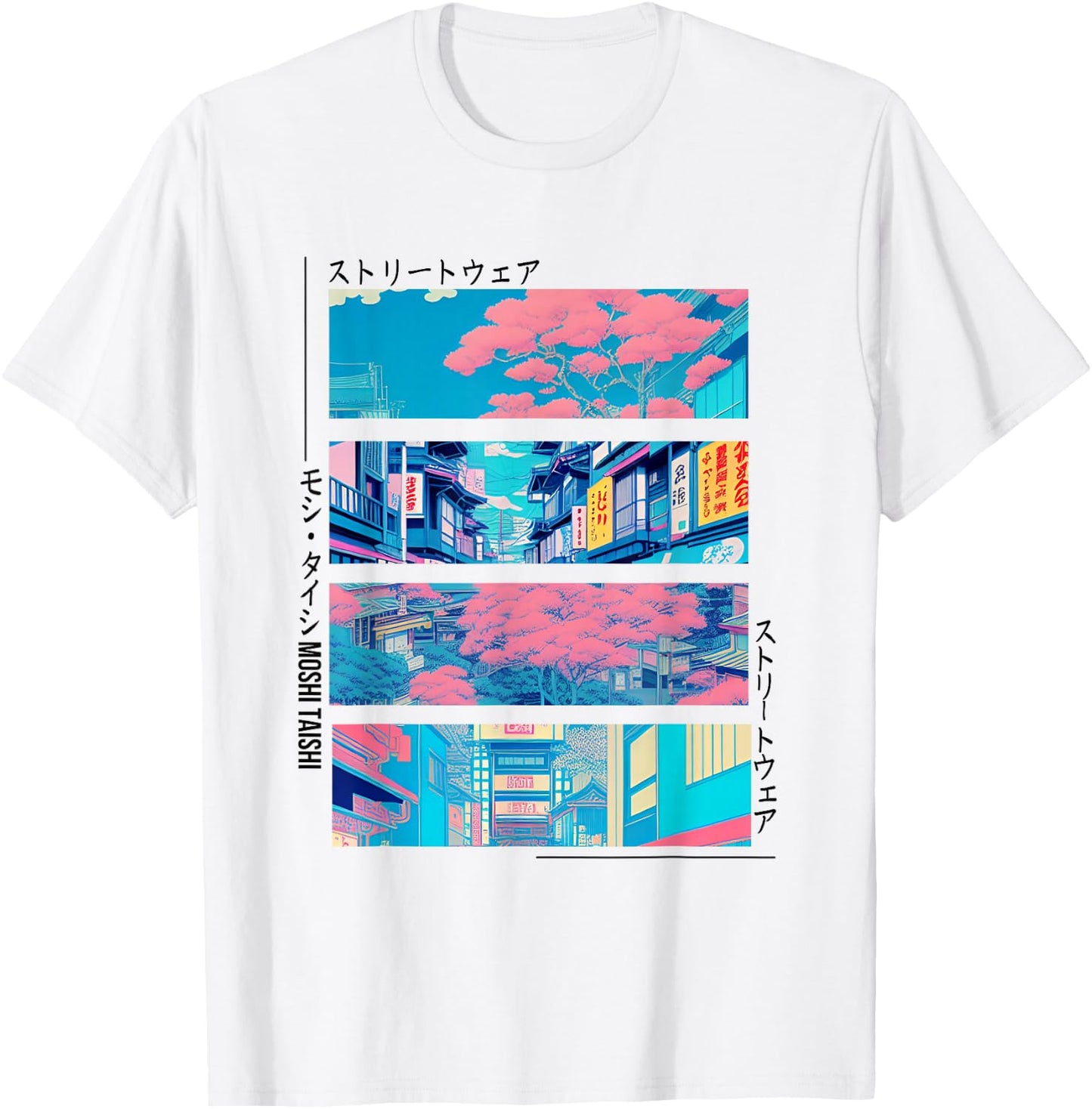 Retro Lofi Tokyo Japanese Streetwear Aesthetic Graphic T-Shirt - T-Shirt | White