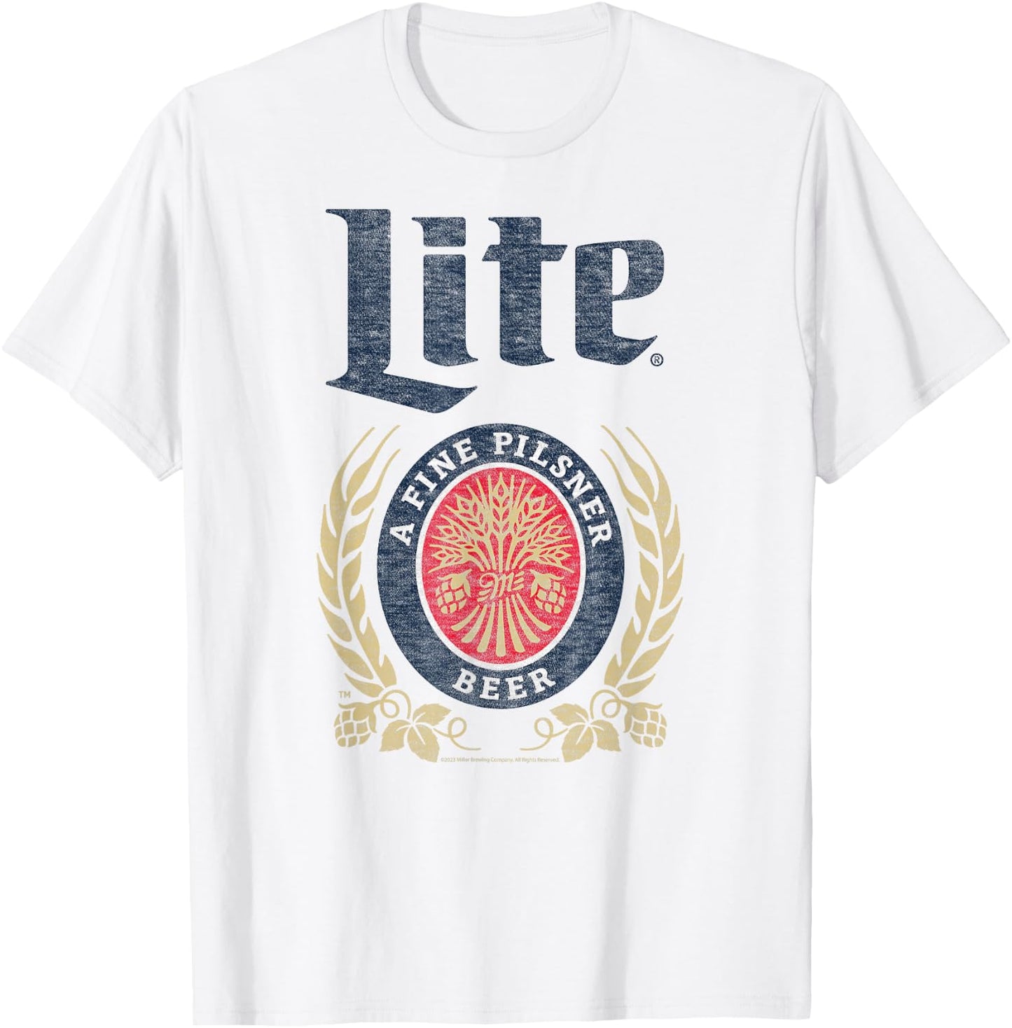 Miller Lite - Crest Logo T-Shirt - T-Shirt | White