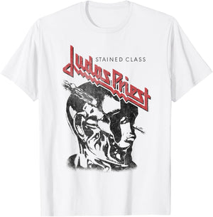 Judas Priest – Stained Class Black On White T-Shirt - T-Shirt | White