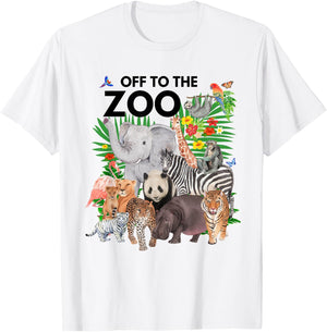 Zoo Animals Safari Party A Day At The Zoo Safari Zoo Trip T-Shirt - T-Shirt | White