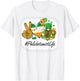 Phlebotomist Peace Love St Patricks Day Women Gnome T-Shirt - T-Shirt | White