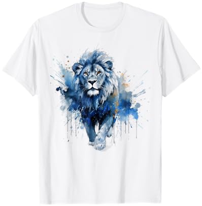 Lion Artwork - Zoo Animal Lion T-Shirt - T-Shirt | White