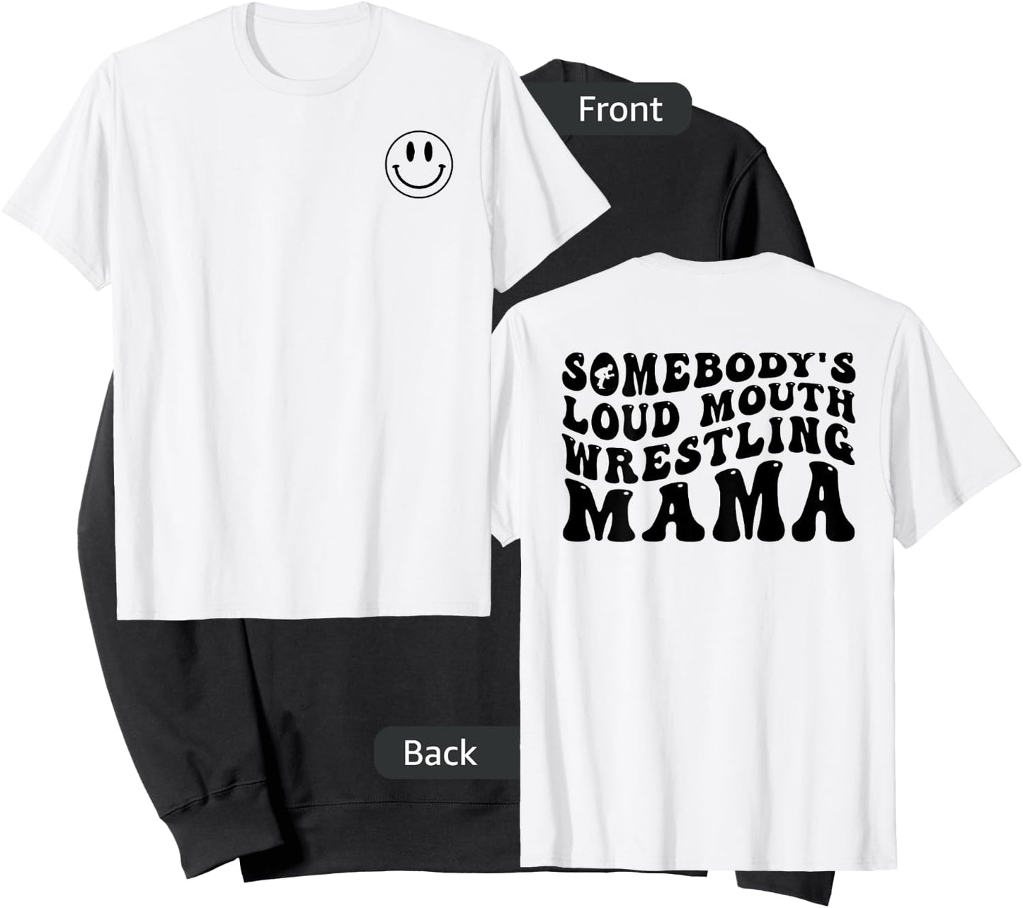 Funny Somebody's Loud Mouth WRESTLING Mama Mom Mother's Day Sweatshirt - Sweatshirt | Black
