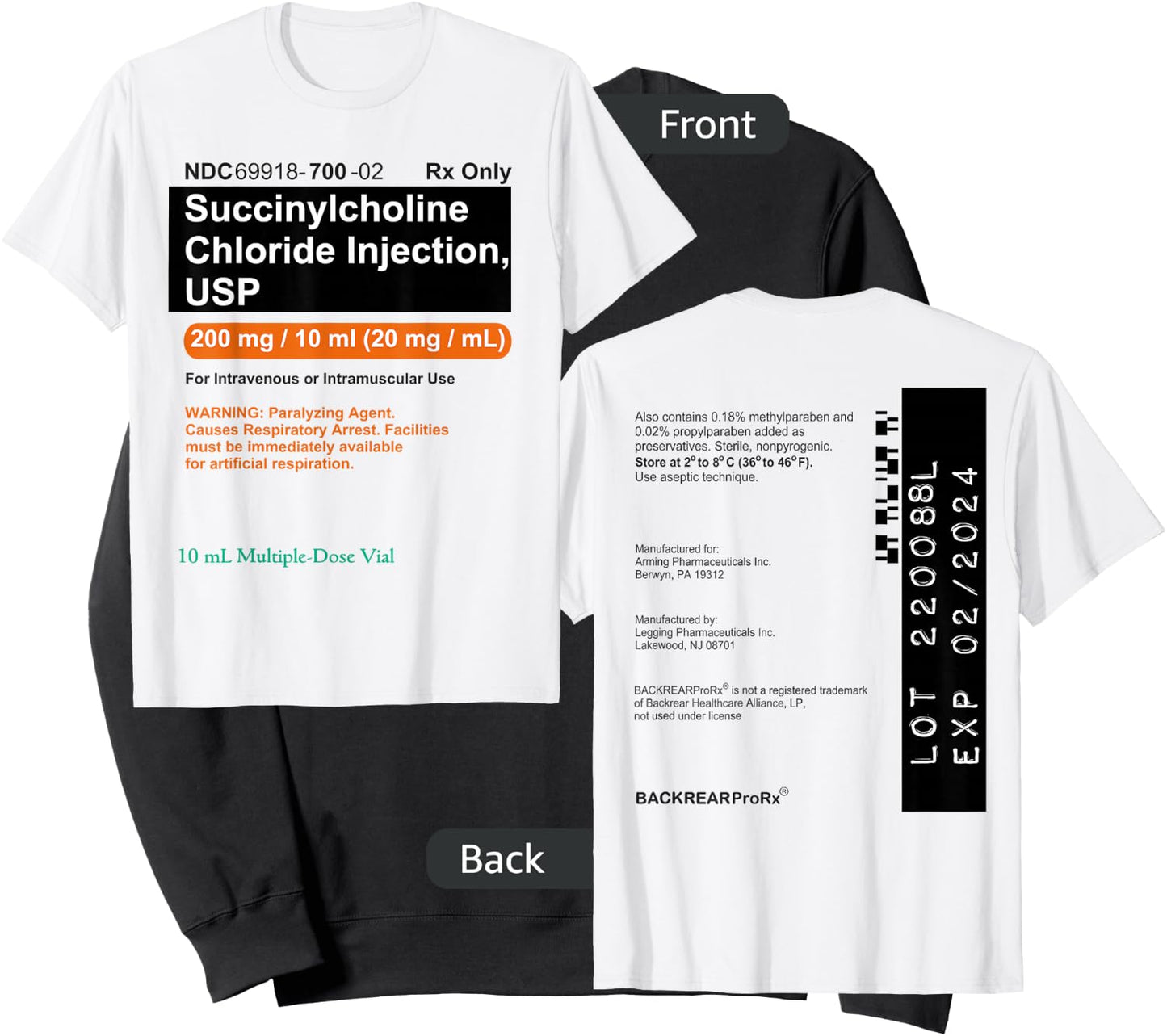 Succinylcholine Sux Anesthesia CRNA Medication Paralytic Sweatshirt - Sweatshirt | Black