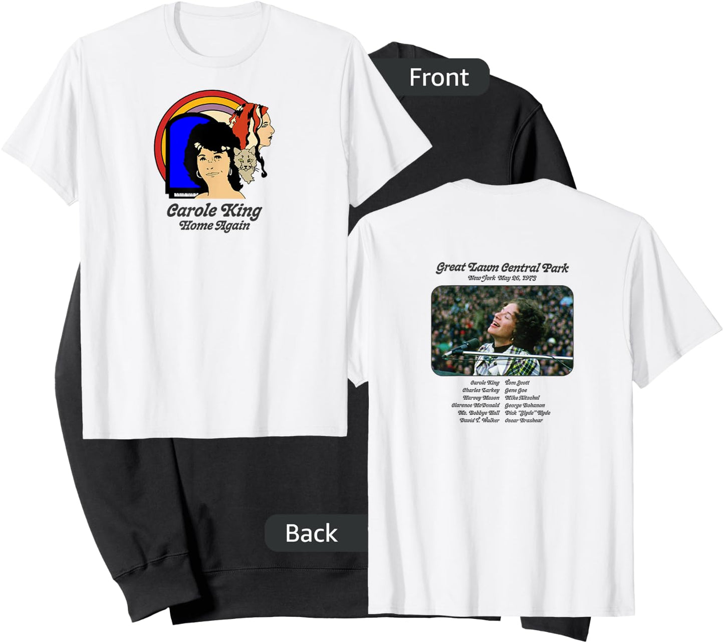 Carole King Home Again Tour 1973 Sweatshirt - Sweatshirt | Black
