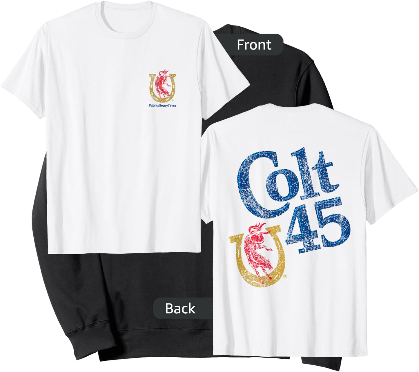 Colt 45 Beer Works Everytime - Vintage Authentic Design Sweatshirt - Sweatshirt | Black