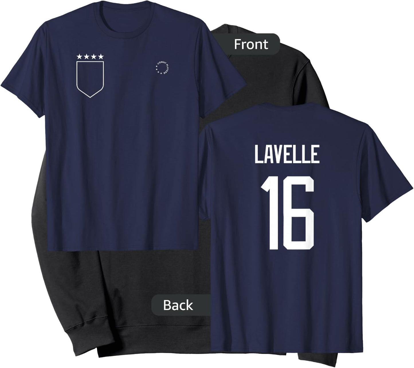 Rose Lavelle: Name & Number on Back - USWNT Soccer Sweatshirt - Sweatshirt | Black