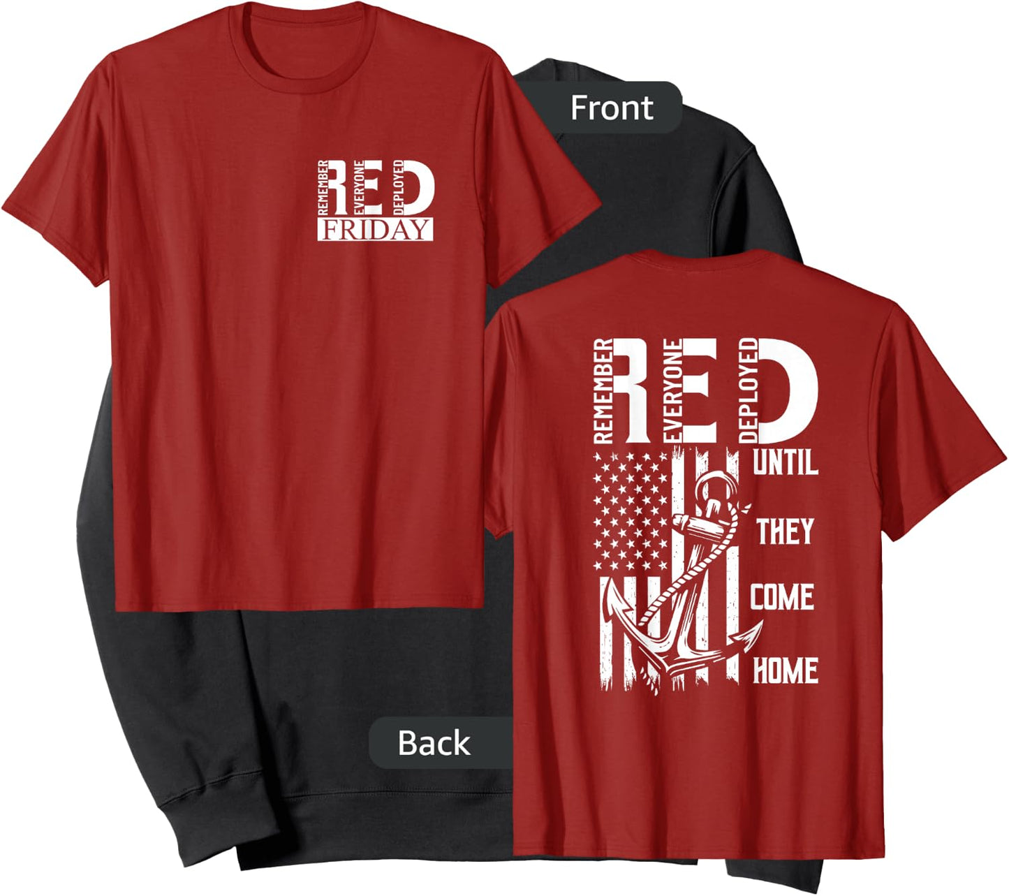 On Fridays We Wear Red Soldiers Veterans Day and Friday RED Sweatshirt - Sweatshirt | Black