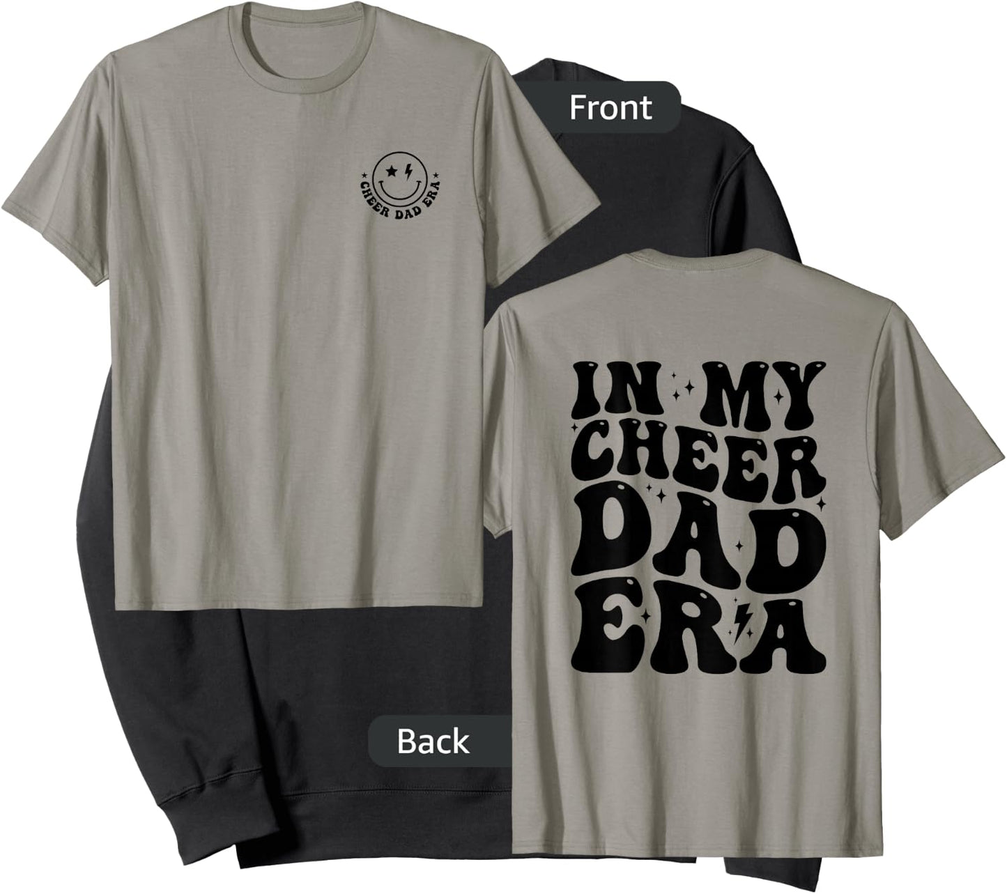 Retro In My Cheer Dad Era Cheerleader Dad (2 Sides) Sweatshirt - Sweatshirt | Black