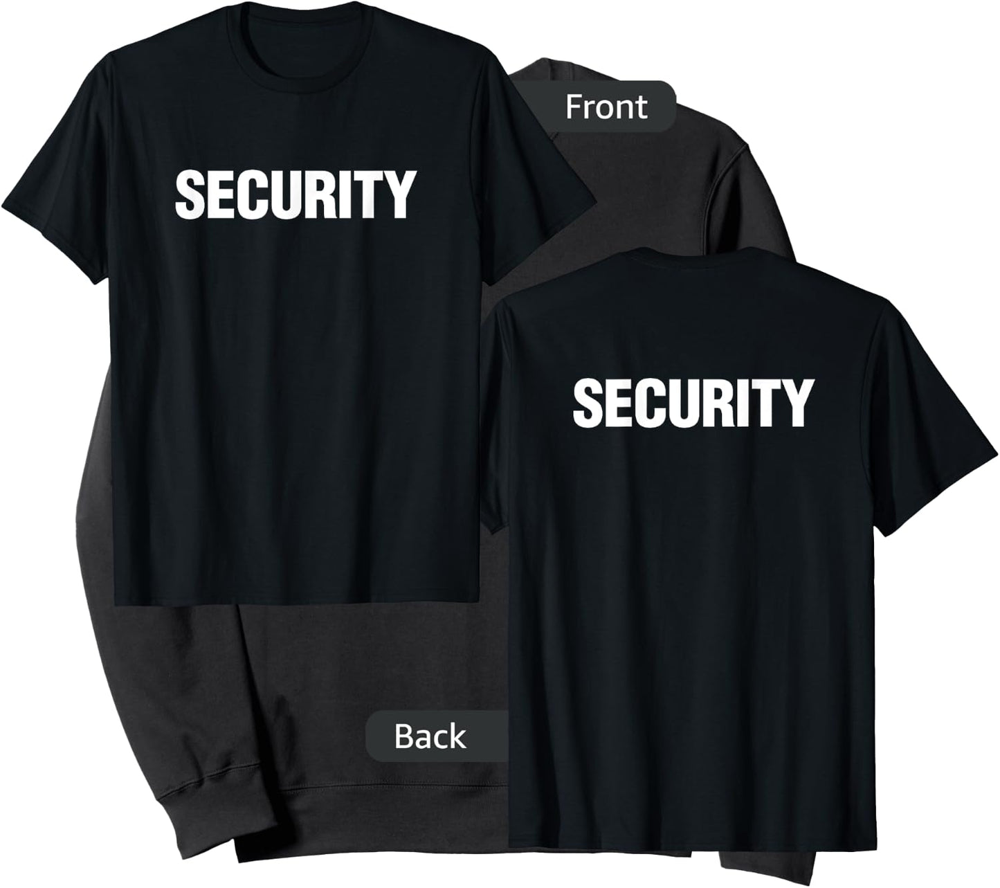 Security Guard Uniforms - Front And Back Event Security Sweatshirt - Sweatshirt | Black